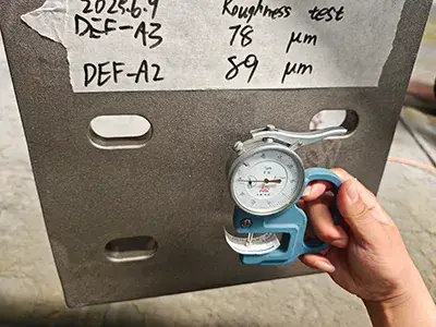 Inspección del tratamiento por granallado y arenado