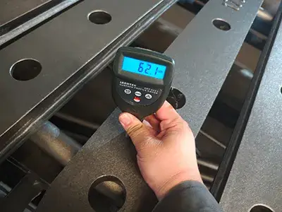 Inspección del tratamiento por granallado y arenado