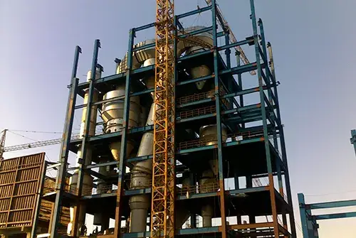 Horno de tostación por suspensión de gas con capacidad de 1850 t/día